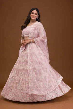 Threadwork Net Readymade Lehenga