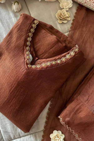 Sienna Glow Pure Cotton Kurta Set